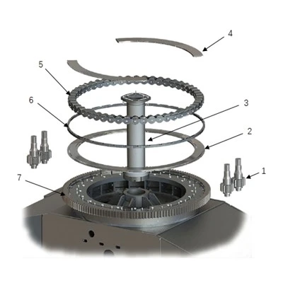 Assemblaggio del sistema di oscillazione per escavatore